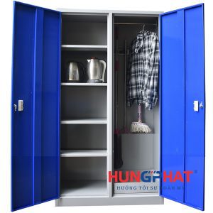 Tủ sắt hai cánh đựng dụng cụ vệ sinh