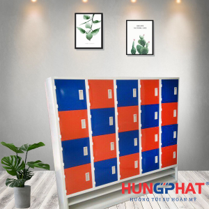 Tủ sắt mầm non 20 ngăn thêm khay để giày dép